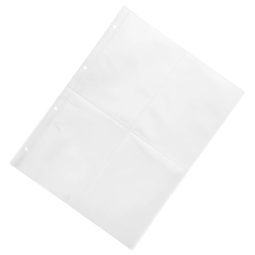 jojofuny 60 Stück Transparent Photo Album Nachfüllseiten Ring Design Foto für Postkarten Erinnerungen und Langlebig für Hochzeiten Abschlüsse von jojofuny