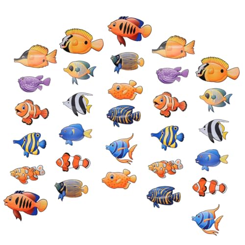 jojofuny 60 Stück Tropenfischdekorative Karte Dekorationen papierausschnitt Fisch aus Papier Klassenzimmer Formen Fischdekor aus Papier Papierausschnitt Handwerk von jojofuny