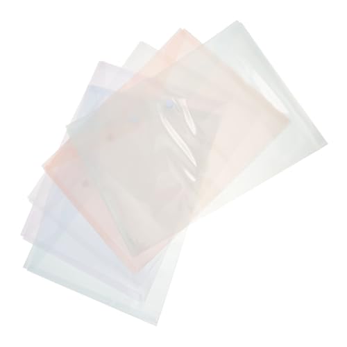 jojofuny 60 Stück große erweiterbare Umschläge bürobedarf aufbewahrungstasche Dokumentenumschlag Plastikumschläge für Dokumente durchsichtige Plastikhüllen Gutscheininhaber Dokumentordner von jojofuny