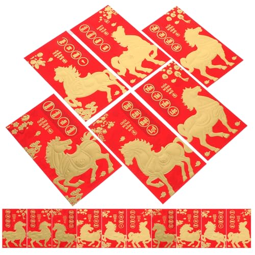 jojofuny 60 Stücke Chinesischen Neujahr Rote Umschläge 2026 Geld Umschläge Neue Hong Bao Lunar Festival Rote Pakete Für Festival von jojofuny