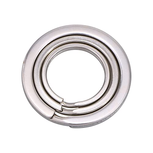 jojofuny 60Stücke Flache Schlüsselbundringe Metall Runde Spaltringe für DIY Bastelprojekte und Schlüsselorganisation Silber Verschiedenen von jojofuny