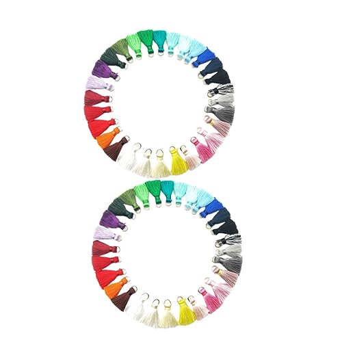 jojofuny 60Stücke Quaste Zubehör Lange Hängende Ring Quaste Anhänger für DIY Schmuck Schlüsselanhänger Ohrringe Mischfarben Leichtgewichtig Attraktives Design jojofuny 60Stücke Quaste Zubehör Lange Hängende Ring Quaste Anhänger für DIY Schmuck Schlüsselanhänger Ohrringe Mischfarben Leichtgewichtig Attraktives Design von jojofuny