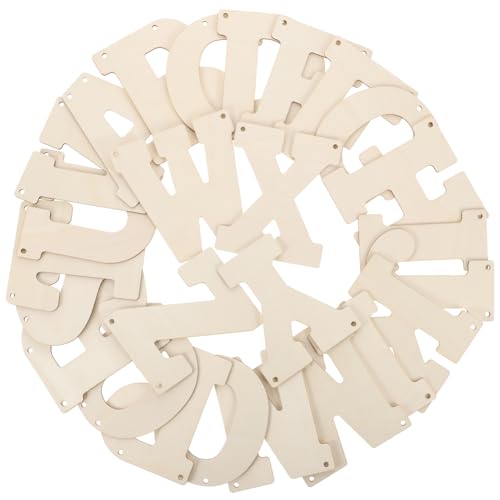jojofuny 66Stücke Holzbuchstaben DIY Dekorative Holzapplikationen für Scrapbooking Geschenkanhänger Karten und Handwerksprojekte Sicher von jojofuny