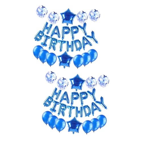 jojofuny 68-teiliges Set Luftballons Buchstaben Konfetti-luftballons Stern Folienballon Geburtstags-konfetti-ballon Verlobungsfeier Buchstabenballon Pentagramm Geburtstagsparty Liefert Kind von jojofuny