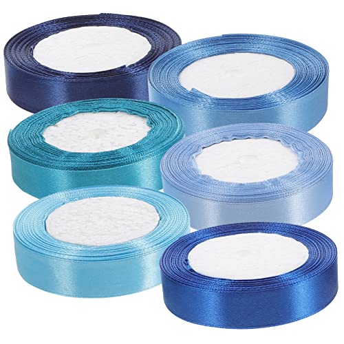 jojofuny 6Rollen Geschenkband Satinbänder Für DIY Bastelprojekte Partydekoration Und Geschenkverpackungen Multifunktionales Dekoband Verschiedenen Farben von jojofuny