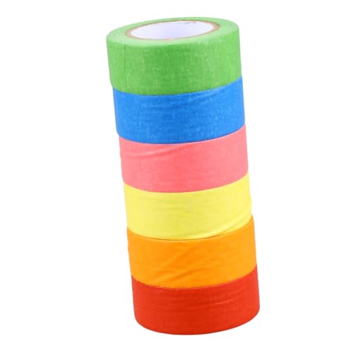 jojofuny 6Stücke Farbenfrohes Washi Tape Klebeband für DIY Projekte Scrapbooking und Kunsthandwerk Rot Orange Gelb Grün Blau Rückstandsfrei Abnehmbar jojofuny 6Stücke Farbenfrohes Washi Tape Klebeband für DIY Projekte Scrapbooking und Kunsthandwerk Rot Orange Gelb Grün Blau Rückstandsfrei Abnehmbar von jojofuny