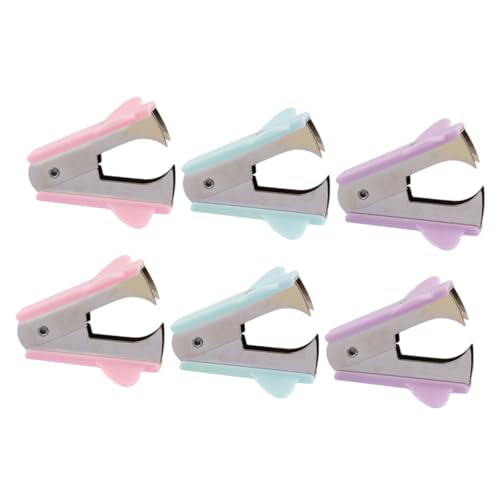 jojofuny 6Stücke Mini Büro Heftklammern Entferner Teiliges Arbeitssparwerkzeug Tragbar Metallisch in Rosa und Grün Effizientes Staple Puller Zubehör für Büro und Schule Langlebig jojofuny 6Stücke Mini Büro Heftklammern Entferner Teiliges Arbeitssparwerkzeug Tragbar Metallisch in Rosa und Grün Effizientes Staple Puller Zubehör für Büro und Schule Langlebig von jojofuny