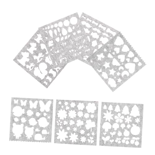 jojofuny 7 Blätter Wollfilzform Kit Form Wollapplikationsform Nadelfilz-vorlagen Nadelfilzschablone Filzen Wolle Filzhandwerksformung Diy-filz-bastelschablone Gefühlt von jojofuny