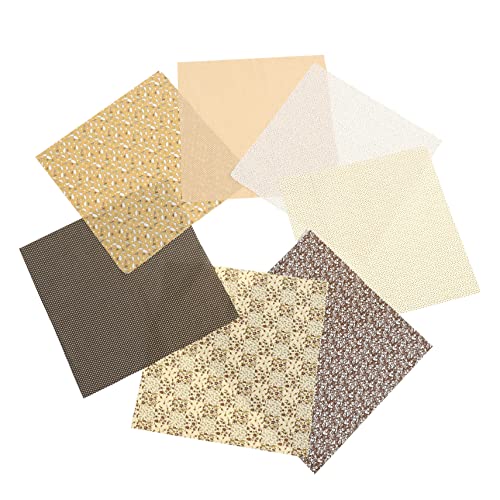 jojofuny 7 Stück Baumwollfabrik Musselin-stoff Quadrate Patchwork -stoff Fettviertel Aus Stoff Stoffe Nähen Farbe Quiltvorräte Decke Steppstoff Aus Baumwolle Nähmaterial 100% Baumwolle von jojofuny