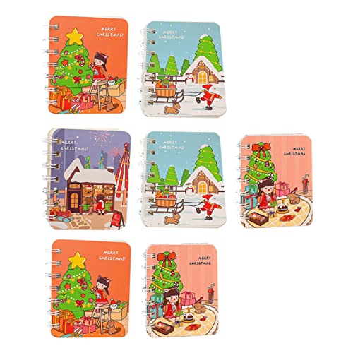 jojofuny 7 Stück Cartoon Spiral Notizbücher Praktische Schüler Notizblöcke mit Weihnachtsmotiv für und Alltag Farbvariationen Zufällige Farbe jojofuny 7 Stück Cartoon Spiral Notizbücher Praktische Schüler Notizblöcke mit Weihnachtsmotiv für und Alltag Farbvariationen Zufällige Farbe von jojofuny