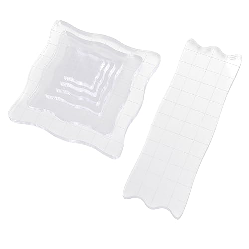 jojofuny 7 Stück Teiliges Acryl Stempelblock Set Transparente Stanzplatten für Diy Silikonstempel Scrapbooking und Fotoalben Bastelzubehör von jojofuny