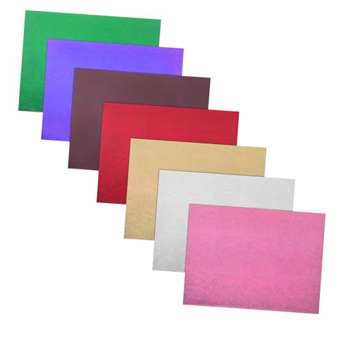 jojofuny 7 Stück Teiliges Holografisches Metallic Heat Transfer Vinyl Farben Vielseitige Waschbeständige Bügelfolie für DIY Kleidung und Einfache Anwendung mit Haushaltsbügeleisen von jojofuny