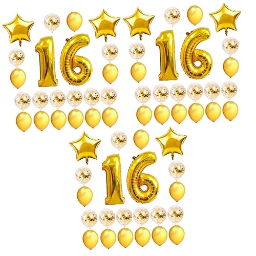 jojofuny Dekorative Luftballons 72 Stück 16 Goldene Zahlenballons Luftballons in Roségold Golddekor Zahlen Luftballon Alles Zum Geburtstag Luftballons Geburtstagsparty Liefert Pailletten von jojofuny