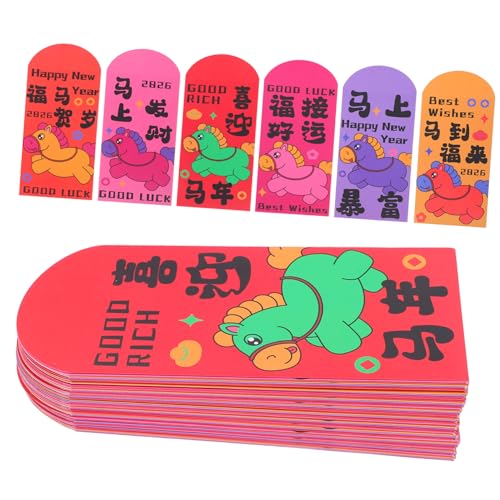 jojofuny 72 Stück Rote Umschläge Jahr Des Pferdes Traditionelle Chinesische Neujahrs-lucky Money Envelopes aus Hochwertigem Papier für Frühlingsfest Hochzeiten und Festliche Anlässe jojofuny 72 Stück Rote Umschläge Jahr Des Pferdes Traditionelle Chinesische Neujahrs-lucky Money Envelopes aus Hochwertigem Papier für Frühlingsfest Hochzeiten und Festliche Anlässe von jojofuny