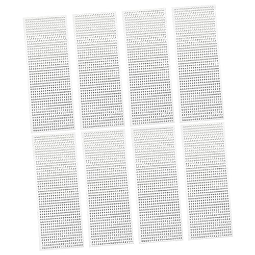 jojofuny 8 Blatt Diy Diamant Aufkleber Multi Funktionale Gesicht Edelsteine für Kreativprojekte Hochwertige Selbstklebende Schmucksteine für Bastelarbeiten von jojofuny