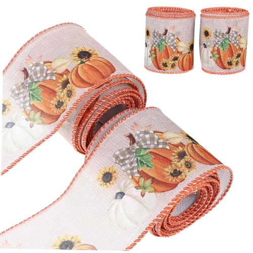 jojofuny 8 Rollen Herbstliches Geschenkband Drahtkante DIY Bastelband für Thanksgiving Geschenkverpackung Herbstdeko Schleifenband Vielseitig für Heimdekoration und Kunsthandwerk jojofuny 8 Rollen Herbstliches Geschenkband Drahtkante DIY Bastelband für Thanksgiving Geschenkverpackung Herbstdeko Schleifenband Vielseitig für Heimdekoration und Kunsthandwerk von jojofuny
