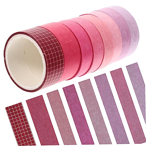 jojofuny 8 Rollen Washi-tape Farbig Pastell Streifen Papier Klebeband Journaling Scrapbook-diy-klebebänder Washi Tape Klebeband Für Scrapbooking Dekorband Washi -bänder Flüsterpapier von jojofuny