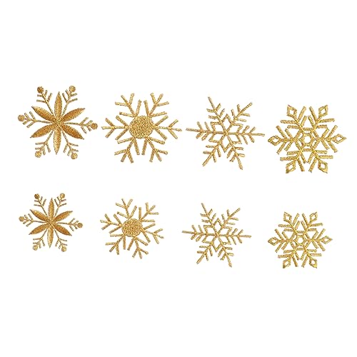 jojofuny 8 Stück Gestickter Kleidung Patch Flecken Winterapplikation mit Schneeflocken Flicken aufnähen weihnachtsdeko dekorativer Aufnäher Schneeflocken-Applikationen Polyesterfaden Golden jojofuny 8 Stück Gestickter Kleidung Patch Flecken Winterapplikation mit Schneeflocken Flicken aufnähen weihnachtsdeko dekorativer Aufnäher Schneeflocken-Applikationen Polyesterfaden Golden von jojofuny