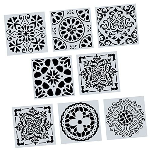 jojofuny 8 Stück Mandala Malvorlagen Teiliges Diy Schablonen Strapazierfähigem Pet Wiederverwendbare Zeichnungsschablonen für Wandgestaltung Möbel und Bastelprojekte jojofuny 8 Stück Mandala Malvorlagen Teiliges Diy Schablonen Strapazierfähigem Pet Wiederverwendbare Zeichnungsschablonen für Wandgestaltung Möbel und Bastelprojekte von jojofuny