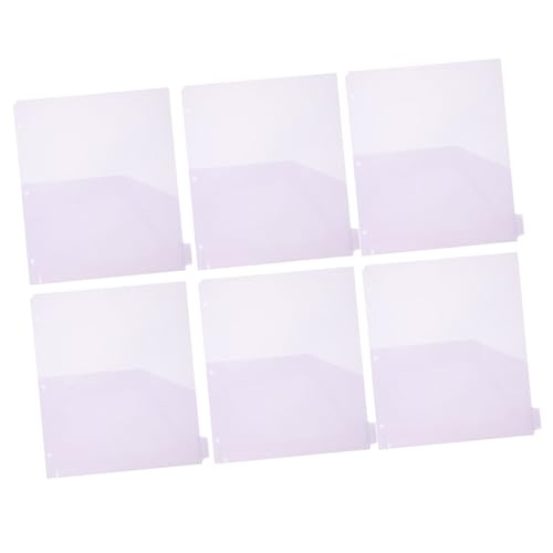 jojofuny 8 Stück Ordnertaschen Unterlagen Gestanzt Beschützer Büro Dokumentieren Ordner-organizer Zubehör Aktenordnertasche Datei Klarsichthülle Aktentaschen Rosa Farbig Loch Violett Pp von jojofuny