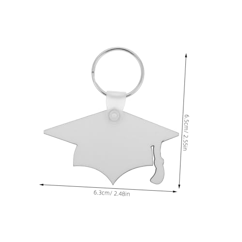 jojofuny 8 Stück Sublimations Schlüsselanhänger Abschlussmütze mit Langlebigem Thermodruck Robuster Metallring als Partygeschenk und Dekoration zur Abschlussfeier von jojofuny