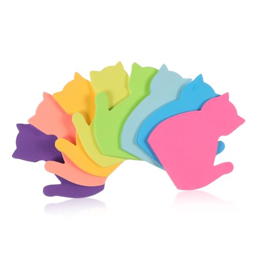 jojofuny 8 Stück Teiliges Bunte Selbstklebende Notizblöcke mit Je Pad Praktische Haftnotizen für Schule Büro Meetings Schüler und Zusammenarbeit Stark Haftend und Leicht Entfernbar von jojofuny