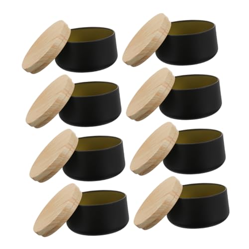 jojofuny 8 Stück Teiliges Duftkerzenbehälter Blech Holzdeckel für Diy Kerzenherstellung Dekorative Aufbewahrung für Zuhause Restaurant und Büro Langlebig und Modern jojofuny 8 Stück Teiliges Duftkerzenbehälter Blech Holzdeckel für Diy Kerzenherstellung Dekorative Aufbewahrung für Zuhause Restaurant und Büro Langlebig und Modern von jojofuny