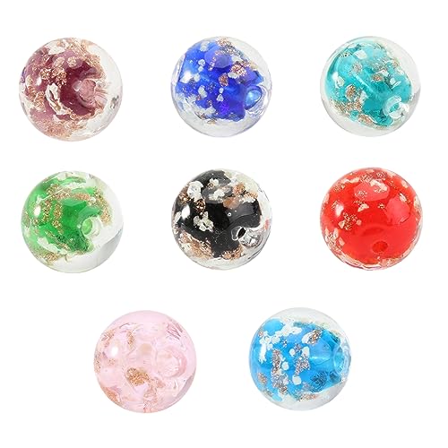 jojofuny 8 Stück Teiliges Glasperlen in Leuchtenden Farben DIY Spacer Beads für Schmuckherstellung Vielseitige Perlen für Armbänder Halsketten und Ohrringe Langlebig und Leicht von jojofuny
