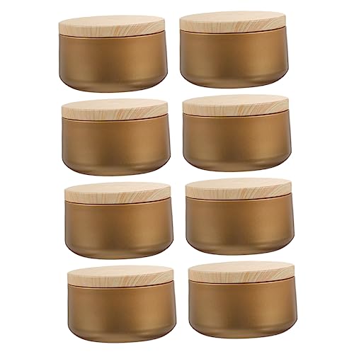 jojofuny 8 Stück Teiliges Kerzendosen Blech mit Holzdeckel Diy Kerzenbehälter für Aromatische Schmuck und Perlen Heimdekoration und Geschenkverpackung jojofuny 8 Stück Teiliges Kerzendosen Blech mit Holzdeckel Diy Kerzenbehälter für Aromatische Schmuck und Perlen Heimdekoration und Geschenkverpackung von jojofuny