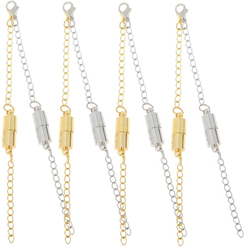 jojofuny 8 Stück Teiliges Magnetische Kettenverlängerung aus Edelstahl mit Karabinerverschluss Langlebige Schmuckverbinder für Halsketten und Armbänder für DIY Schmuckherstellung und jojofuny 8 Stück Teiliges Magnetische Kettenverlängerung aus Edelstahl mit Karabinerverschluss Langlebige Schmuckverbinder für Halsketten und Armbänder für DIY Schmuckherstellung und von jojofuny