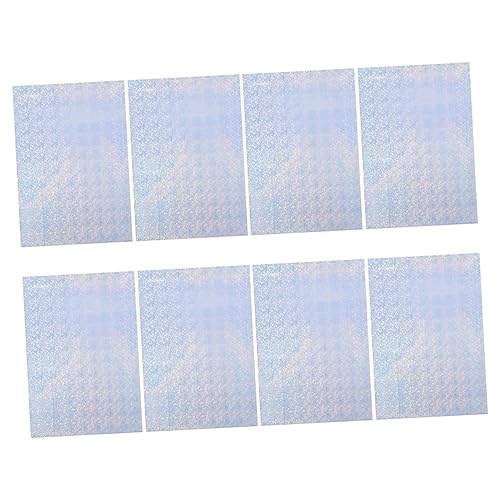 jojofuny 8 Stück Teiliges Selbstklebendes Fotopapier Wasserfestes Holografisches Druckpapier Farbenfrohes und Glänzendes für Tintenstrahldrucker für Kreative Bastelprojekte und Fotodrucke von jojofuny