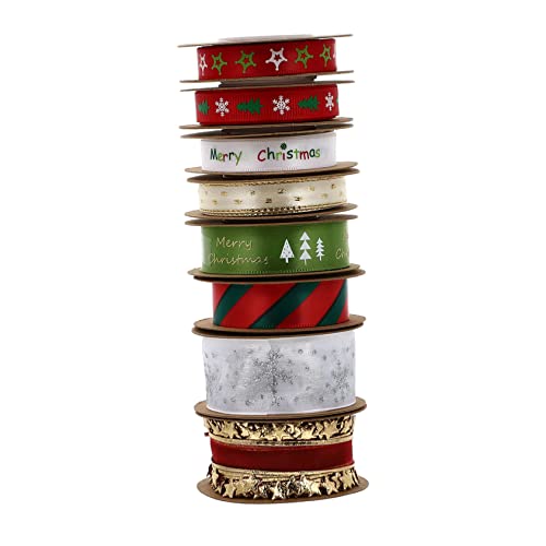 jojofuny 8 Stück Teiliges Set Weihnachtsbänder für Geschenkverpackungen und Dekorationen Bunte Satin und Organzarollen für Diy Projekte und Festlichkeiten für Weihnachten und Feiern jojofuny 8 Stück Teiliges Set Weihnachtsbänder für Geschenkverpackungen und Dekorationen Bunte Satin und Organzarollen für Diy Projekte und Festlichkeiten für Weihnachten und Feiern von jojofuny