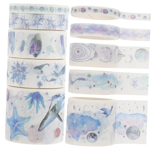 jojofuny 8 Stück Washi-Tape-Set Ozeandekor Handwerk selbstklebendes Abdeckband dekoratives beschreibbares Bastelband Bausatz himmlische Aufkleber farbig Schrott Washi -Klebeband Washi Tape jojofuny 8 Stück Washi-Tape-Set Ozeandekor Handwerk selbstklebendes Abdeckband dekoratives beschreibbares Bastelband Bausatz himmlische Aufkleber farbig Schrott Washi -Klebeband Washi Tape von jojofuny