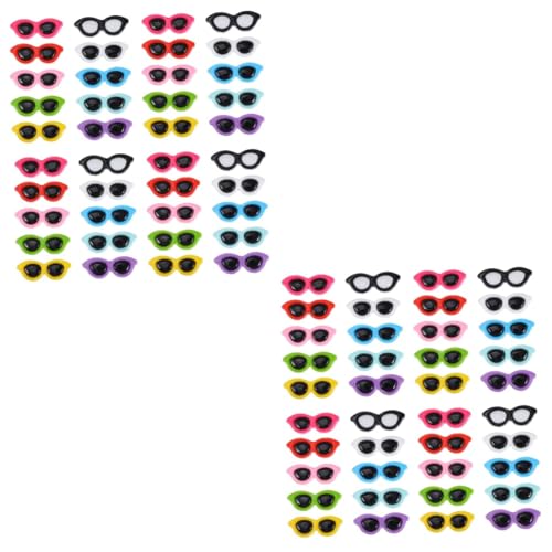 jojofuny 80 Stück Brillen Harz Zubehör Basteln Flache Rückseite Sonnenbrillen Anhänger Mini Sonnenbrillen Zum Basteln Emaille Produkt Kleine Mini Schmuck von jojofuny