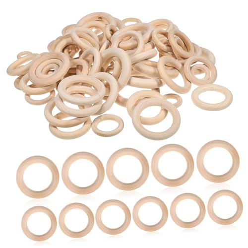 jojofuny 80 Stück Teiliges Holzring Verschiedene Natürliche Stabile Holzkreise für Makramee DIY Schmuck Anhänger Hängende Dekoration Kreative Handwerksprojekte jojofuny 80 Stück Teiliges Holzring Verschiedene Natürliche Stabile Holzkreise für Makramee DIY Schmuck Anhänger Hängende Dekoration Kreative Handwerksprojekte von jojofuny