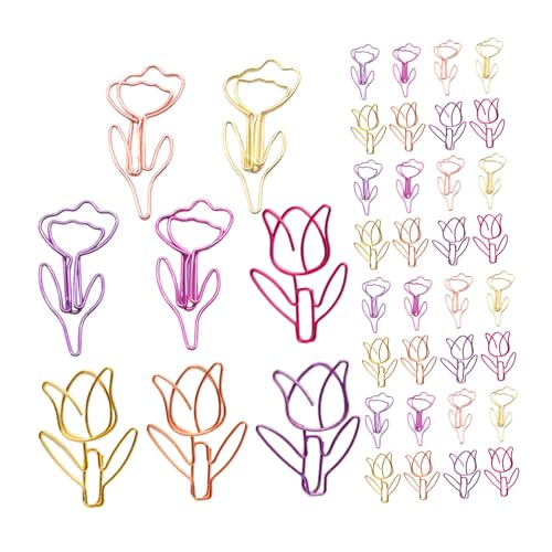 jojofuny 80 Stück Teiliges Tulpen Bunte Büroklammern Niedliche Blumen Papierclips für Mädchen Lesezeichen Farbenfrohe Organizer-clips für Schule und Büro jojofuny 80 Stück Teiliges Tulpen Bunte Büroklammern Niedliche Blumen Papierclips für Mädchen Lesezeichen Farbenfrohe Organizer-clips für Schule und Büro von jojofuny
