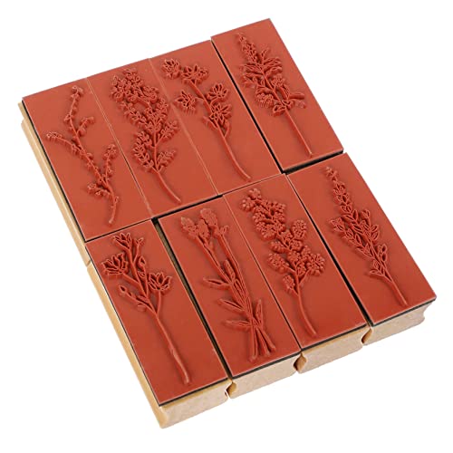 jojofuny 8Stücke Teiliges Holzstempel mit Zarten Pflanzenmustern für Scrapbooking und DIY Bastelprojekte Tagebuchgestaltung und Geschenkanhänger jojofuny 8Stücke Teiliges Holzstempel mit Zarten Pflanzenmustern für Scrapbooking und DIY Bastelprojekte Tagebuchgestaltung und Geschenkanhänger von jojofuny