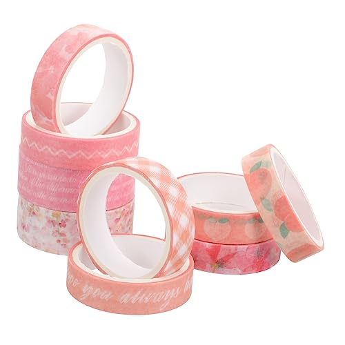 jojofuny 9 Rollen Kreative Washi Tapes Dekorative Klebebänder für Scrapbooking Diy Projekte und Handarbeiten Haftend und Einfach Abreißbar für Tagebuch und Dekoration von jojofuny