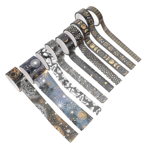 jojofuny 9 Rollen Sternenhimmel Washi Tape Ästhetisch Scrapbook-bänder Scrapbook Papers Schrott Scrapbooking Sammelalbum Klebeband Zum Einwickeln Zarte Bänder Buchband Wickelband Papier von jojofuny