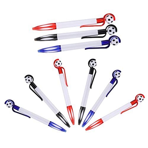 jojofuny 9 Stück Teiliges Fußball Kugelschreiber Einziehbare Stifte mit Kreativen Fußball Designs Rot Blau und Schwarz für Büro Schule Partygeschenk jojofuny 9 Stück Teiliges Fußball Kugelschreiber Einziehbare Stifte mit Kreativen Fußball Designs Rot Blau und Schwarz für Büro Schule Partygeschenk von jojofuny