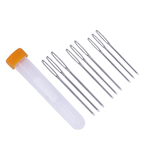 jojofuny 9 Stück Teiliges Große Nähnadeln mit Stumpfer Spitze und Großem Öhr Langlebige Metallnadeln Längen Praktischer Aufbewahrungsflasche mit Orangefarbenem Deckel Geeignet für jojofuny 9 Stück Teiliges Große Nähnadeln mit Stumpfer Spitze und Großem Öhr Langlebige Metallnadeln Längen Praktischer Aufbewahrungsflasche mit Orangefarbenem Deckel Geeignet für von jojofuny