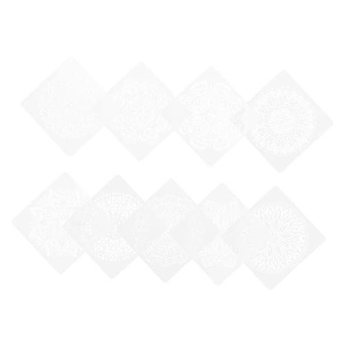 jojofuny 9 Stück Teiliges Mandala Schablonen für Diy Malprojekte Wiederverwendbare Zeichenschablonen für Erwachsene für Handwerk Große Vorlagen jojofuny 9 Stück Teiliges Mandala Schablonen für Diy Malprojekte Wiederverwendbare Zeichenschablonen für Erwachsene für Handwerk Große Vorlagen von jojofuny