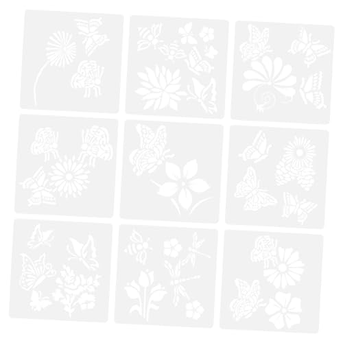 jojofuny 9 Stück Teiliges Schablonen für Malerei Pflanzen und Schmetterlingsdesigns Wiederverwendbare Malvorlagen für Wandgestaltung für Mehr jojofuny 9 Stück Teiliges Schablonen für Malerei Pflanzen und Schmetterlingsdesigns Wiederverwendbare Malvorlagen für Wandgestaltung für Mehr von jojofuny