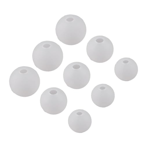 jojofuny 9 Stück Teiliges Silikonformen für Epoxidharz Kugelform für DIY Handwerk und Schmuckherstellung Langlebig und Flexibel von jojofuny