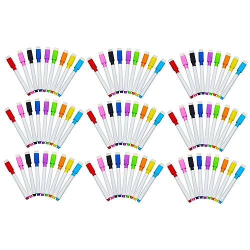 jojofuny 90 Stück Abwischbare Whiteboard Marker Stifte für Schule Büro und Zuhause Vielseitig Einsetzbar und Whiteboards Hochwertige Langlebige pro Farbe von jojofuny