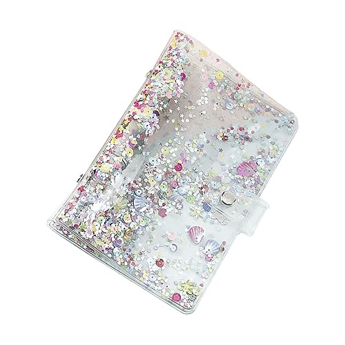 jojofuny Abdeckung des Planers Pailletten-Notizblock Schrott Planer-Shell Fall Schutz Sammelalbum notizbuch ordner Einband eines Loseblattbuches Einband einer Loseblatt-Zeitschrift PVC Bunt von jojofuny