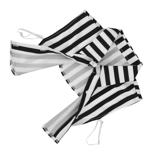 jojofuny Abnehmbarer Falscher Kragen Damen Gestreifter Fake Collar Leichte Atmungsaktive Blusen-Einlage für Business und Freizeit Vielseitig Kombinierbar Eleganter Look Einfache von jojofuny