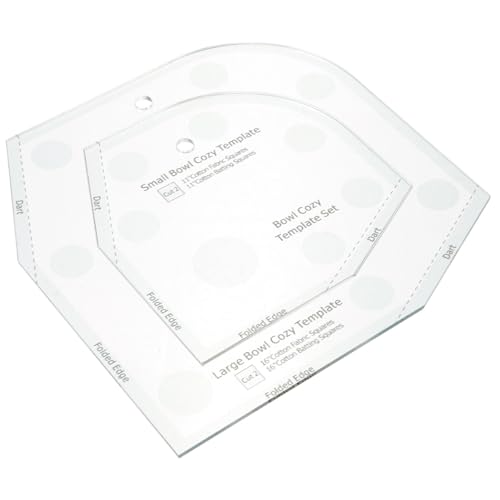 jojofuny Acryl Bowl Wrap Schablone DIY Nähen Patchwork Lineal für Quiltvorlagen Transparent Vielseitig Verwendbar für Nähzubehör und Handwerksprojekte für Hobby und Profi von jojofuny