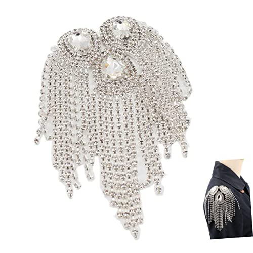 jojofuny Acryl Schulterapplikation mit Strasssteinen und Quaste Elegantes Schmucktuch Accessoire für Frauen für Besondere Anlässe und Outfits jojofuny Acryl Schulterapplikation mit Strasssteinen und Quaste Elegantes Schmucktuch Accessoire für Frauen für Besondere Anlässe und Outfits von jojofuny