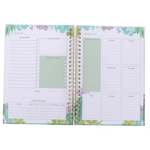 jojofuny Agenda-Buch Täglicher Planer Tagesplaner Notizblock Planer zu tun Notizbuch zum Schreiben im Büro Lehrerplaner Studienplaner Planungsbuch Planerordner Planerbuch Papier von jojofuny